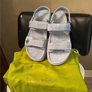 Tory Burch denim sandals new